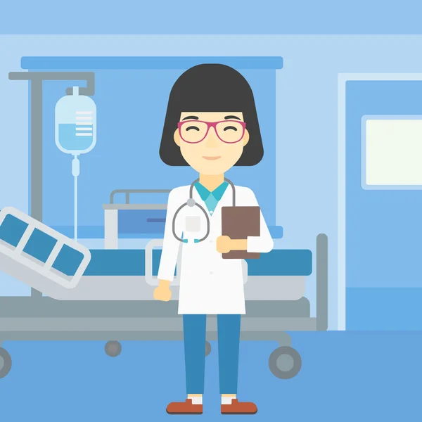 Dokter met bestand vector illustratie. — Stockvector