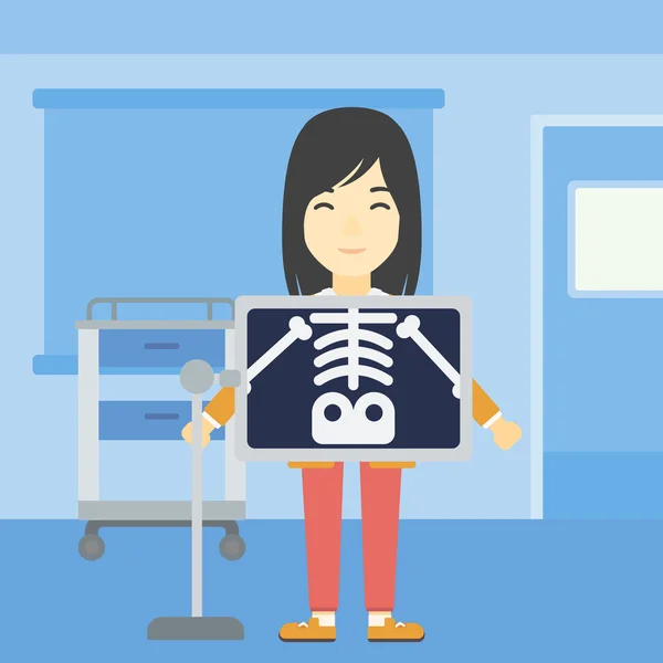 Illustration vectorielle de l'intervention radiologique du patient — Image vectorielle