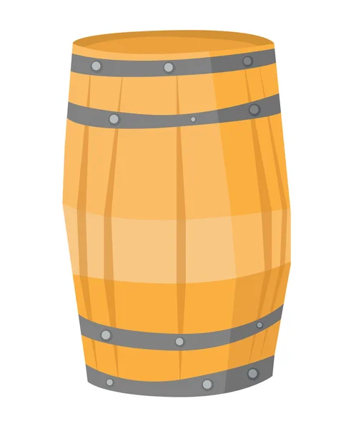 Wooden barrel vector illustration. — Stock Vector