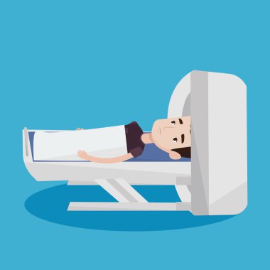 Manyetik rezonans görüntüleme vektör çizim.