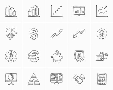 İş kroki Icon set.