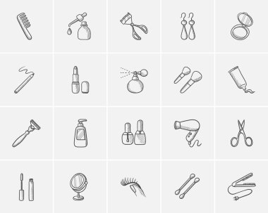 Güzellik kroki Icon set.