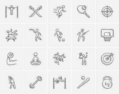 Spor kroki Icon set.