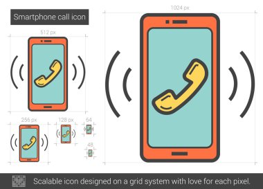 Akıllı telefon satırı simgesi.