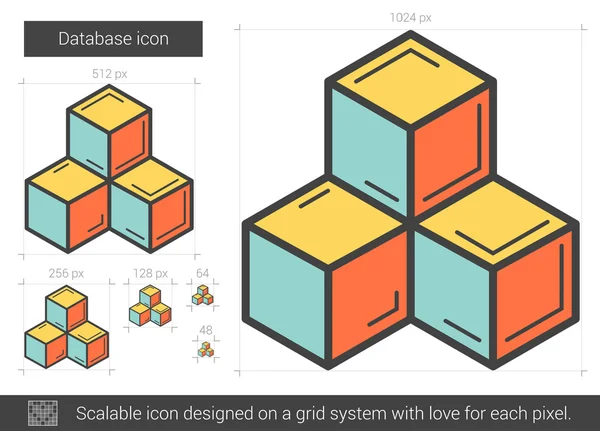 Icono de línea de base . — Archivo Imágenes Vectoriales