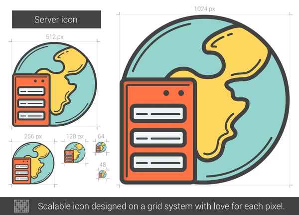 Server-Zeilensymbol. — Stockvektor