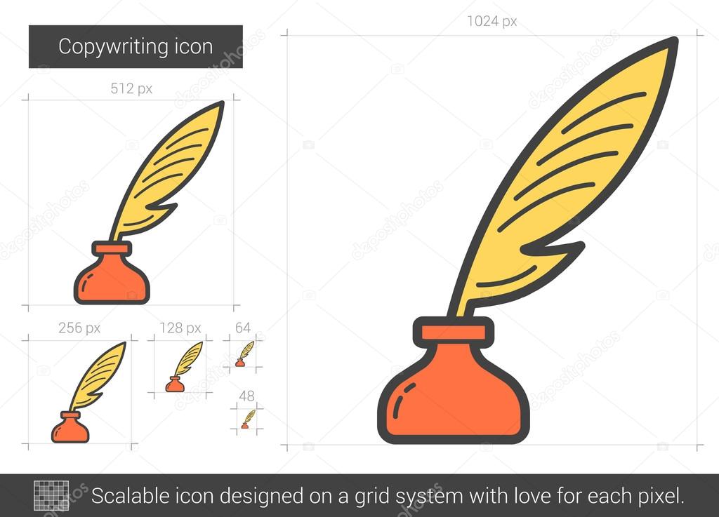 コピーライティング線アイコン ストックベクター C Visualgeneration