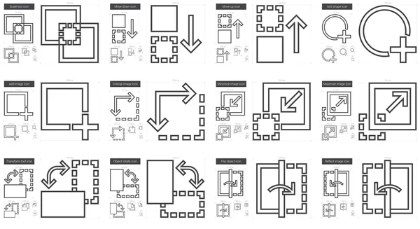 Set di icone della linea Content Edition . — Vettoriale Stock