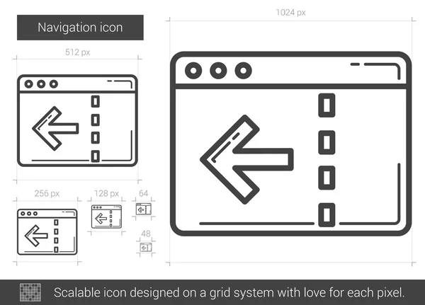 Navigationsleistensymbol. — Stockvektor