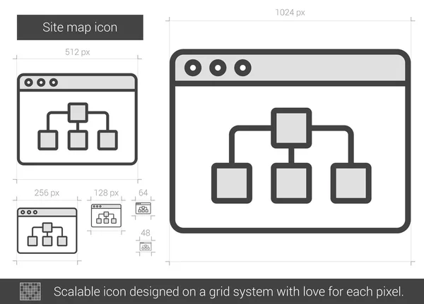 Mapa del sitio icono de línea . — Archivo Imágenes Vectoriales