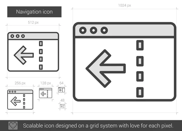 Navigationsleistensymbol. — Stockvektor