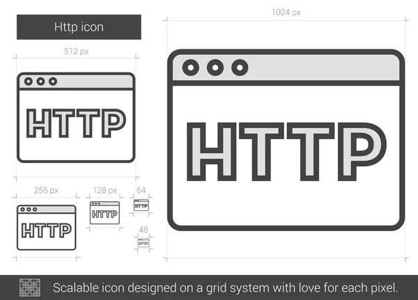 Icono de línea Http . — Archivo Imágenes Vectoriales