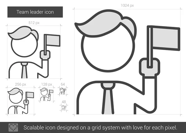 Team leader ikon. — Stock vektor