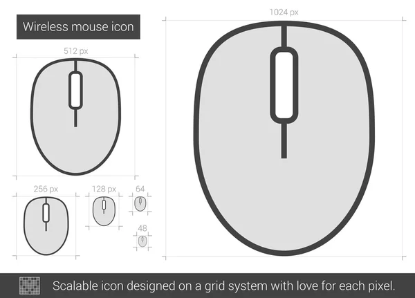 Kablosuz fare satırı simgesi. — Stok Vektör