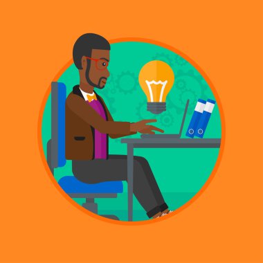 Başarılı bir iş fikri vektör çizim.