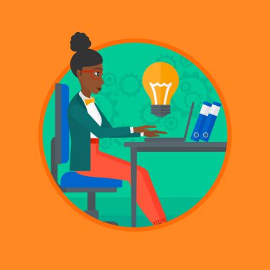 Başarılı bir iş fikri vektör çizim.