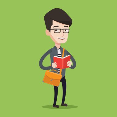 Öğrenci kitabı vektör illüstrasyonu.