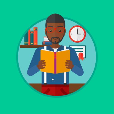 Öğrenci kitabı vektör illüstrasyonu.