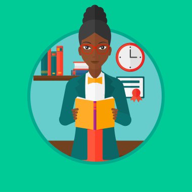 Öğrenci kitabı vektör illüstrasyonu.