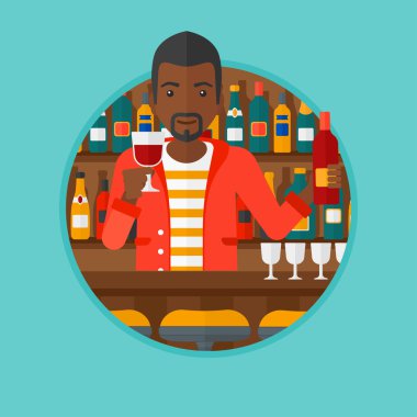 Barda duran barmen sayaç.