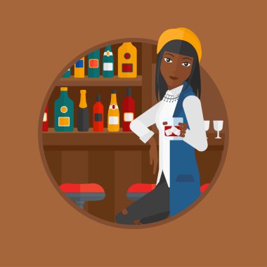 Barda oturan kadın..