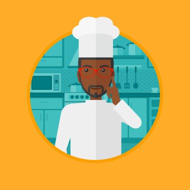 Fikir vektör illüstrasyonuna sahip baş ocak.