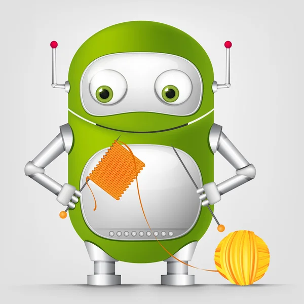 Green robot character — Stock Photo, Image