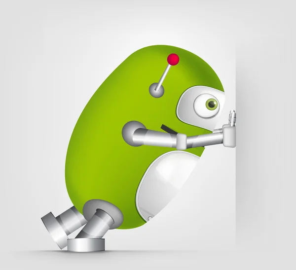 Green robot character — Stock Photo, Image