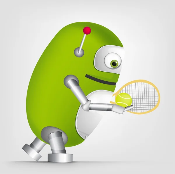 Green robot character — Stock Photo, Image