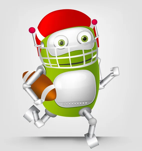 Green robot character — Stock Photo, Image