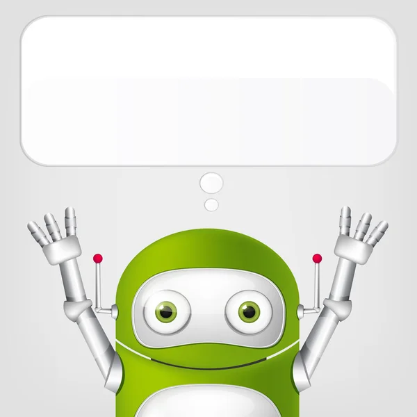 Green robot character — Stock Photo, Image