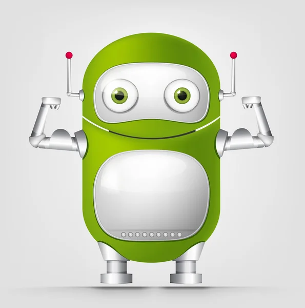 Green robot character — Stock Photo, Image