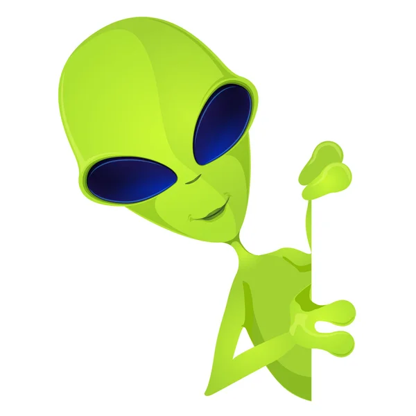 Engraçado Alien Cartoon Ilustração — Fotografia de Stock