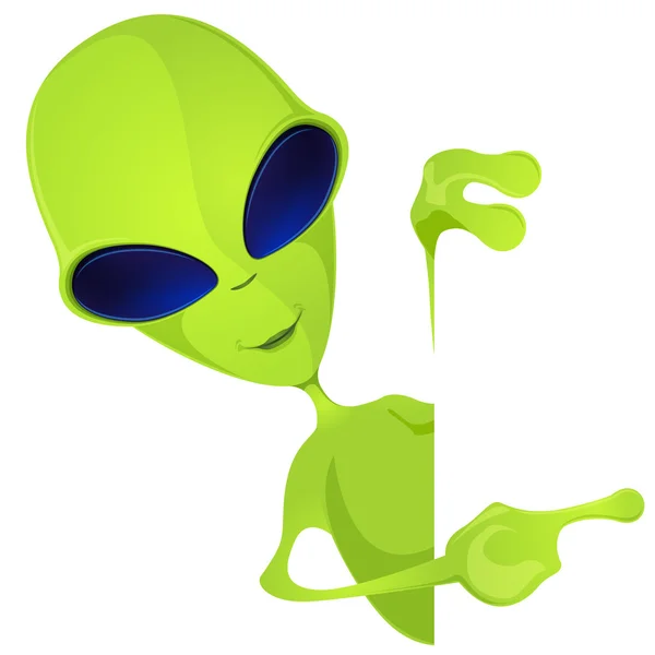 Engraçado Alien Cartoon Ilustração — Fotografia de Stock