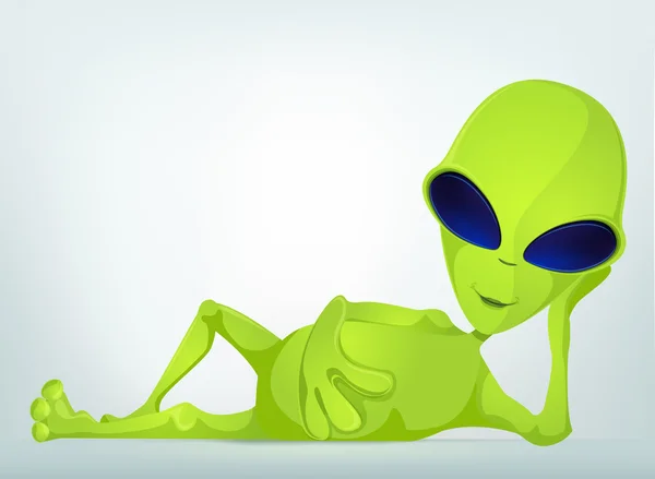 Illustration drôle de bande dessinée alien — Photo