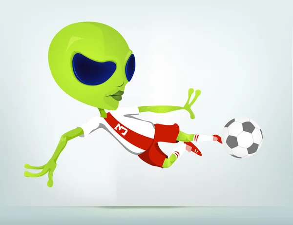 Funny Alien Cartoon Illustration — Stock Photo, Image