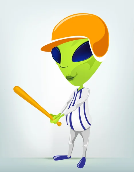 Funny Alien Cartoon Illustration — Stock Photo, Image