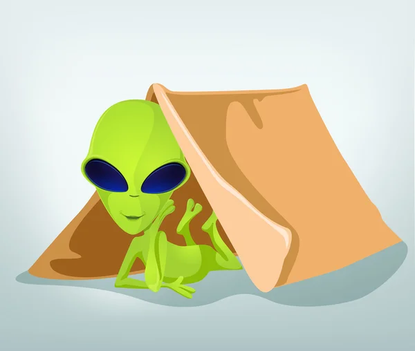 Divertida ilustración de dibujos animados alienígenas — Foto de Stock