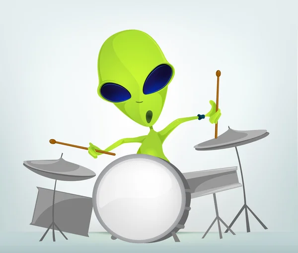 Illustrazione divertente del fumetto alieno — Foto Stock