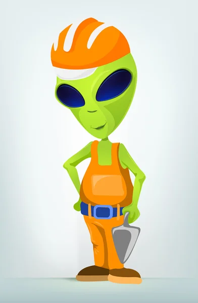 Engraçado Alien Cartoon Ilustração — Fotografia de Stock