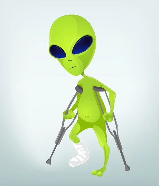 Funny Alien Cartoon Illustration — Stock Photo, Image