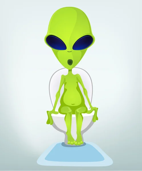 Engraçado Alien Cartoon Ilustração — Fotografia de Stock