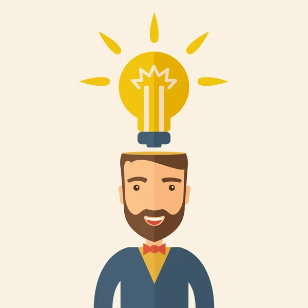 Bright idea of man — Stock Photo, Image