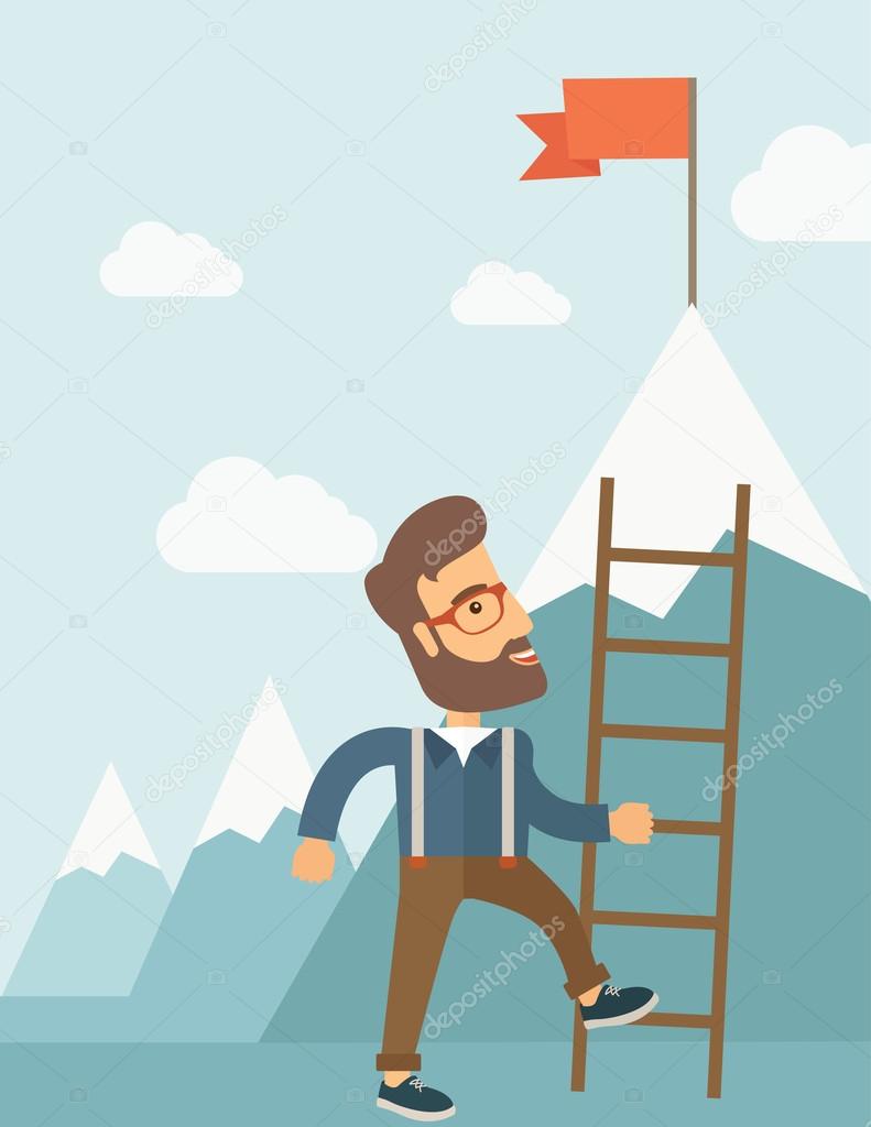 Man with a ladder.