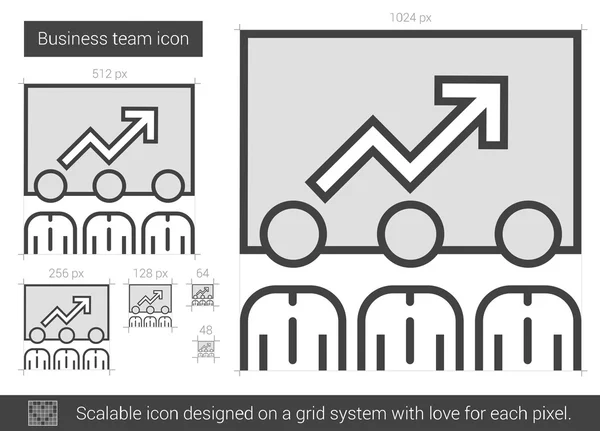 Business team line ikon. — Stock vektor