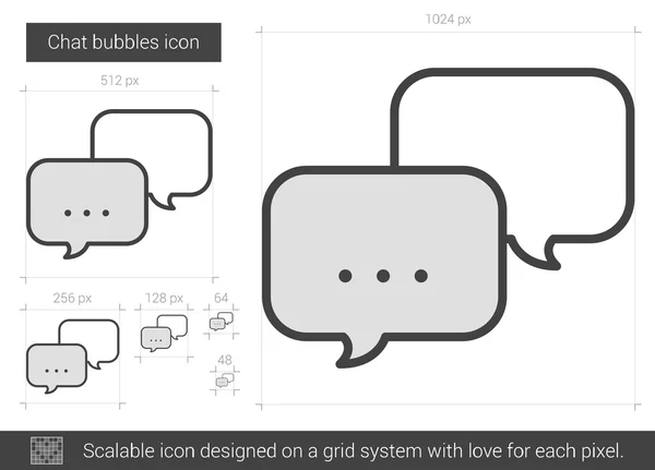 Chatt bubblor ikon. — Stock vektor