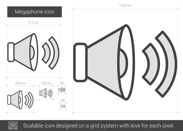 Megaphone line icon. — Stock Vector