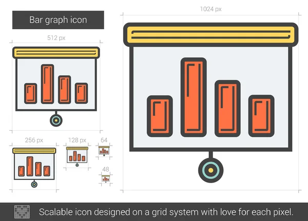 Balkendiagrammzeilensymbol. — Stockvektor