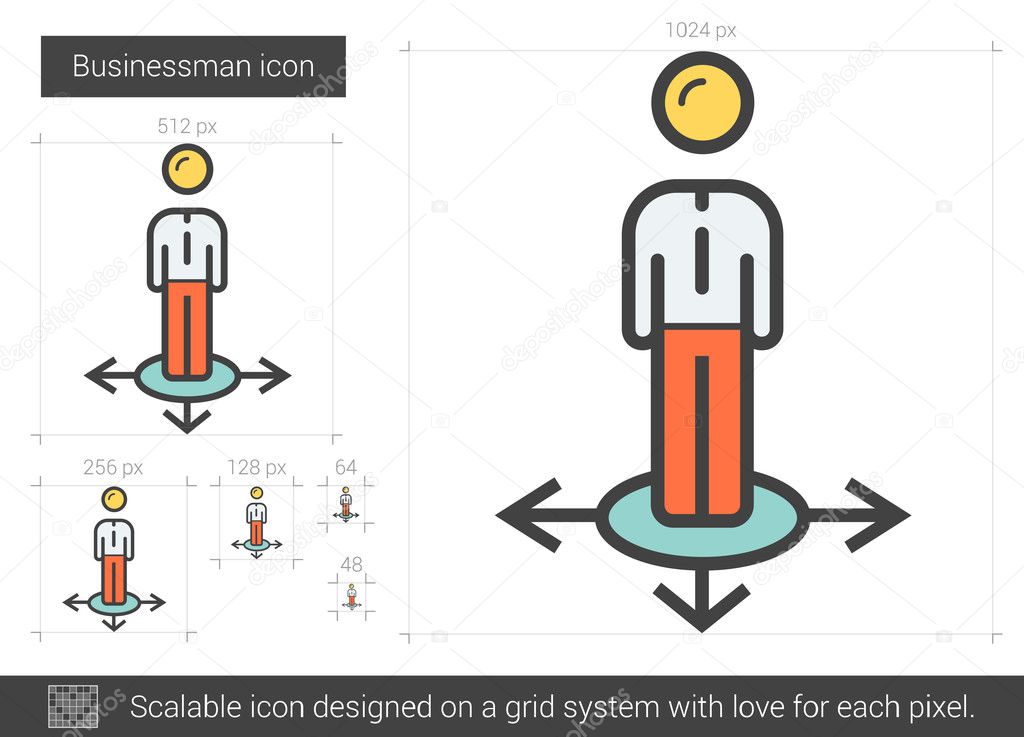 Businessman line icon.