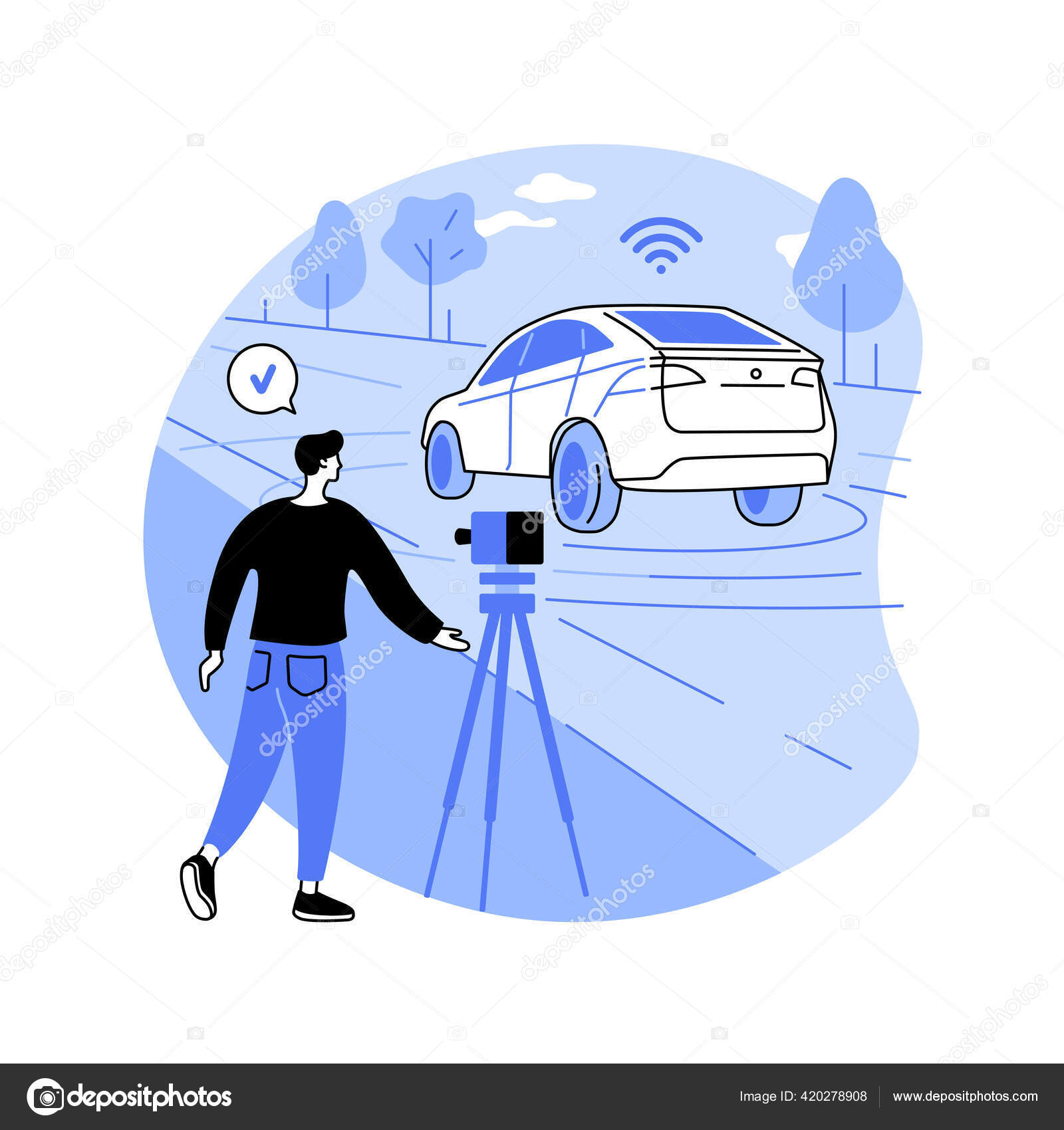 Speed control abstract concept vector illustration. Stock Vector by ...